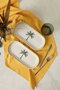 Hermia Set de Platos de Cerámica Blanco, Verde y Amarillo (2 Piezas) de 26 x 12 cm